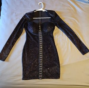 Mini Black Sparly Dress